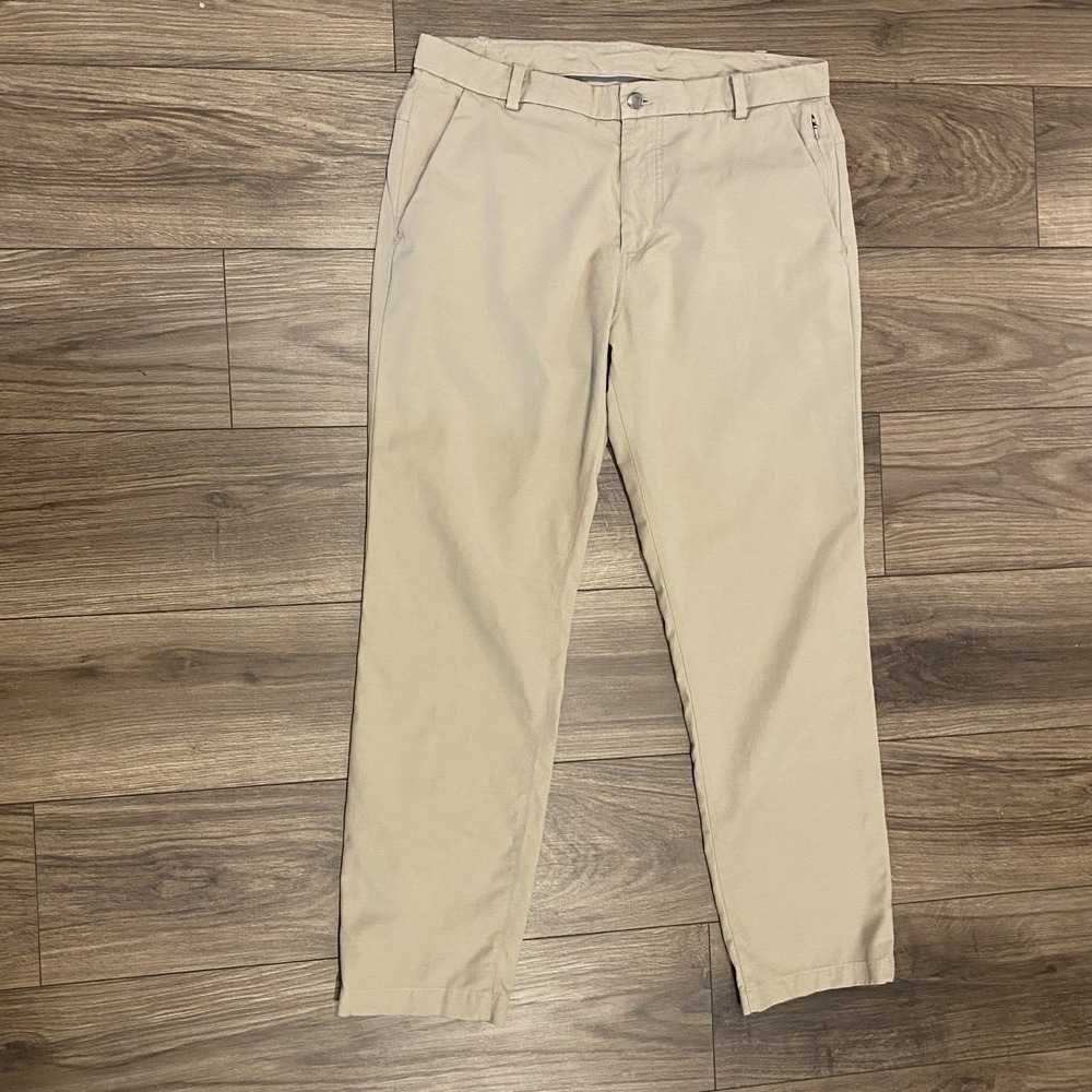 Lululemon Beige Pants Men's 34 Commission Slim LM5AF2S ABC Warpstreme